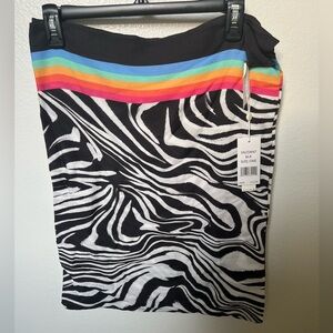 NWT La Blanca Sunshine 79 Rainbow Zebra Swim Cover Up